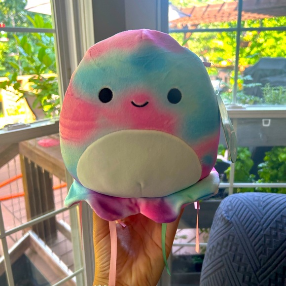 Krisa the pink tye dye jellyfish squishmallow NWT 8in - Picture 1 of 5